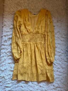 Lulu's Yellow Floral Dress